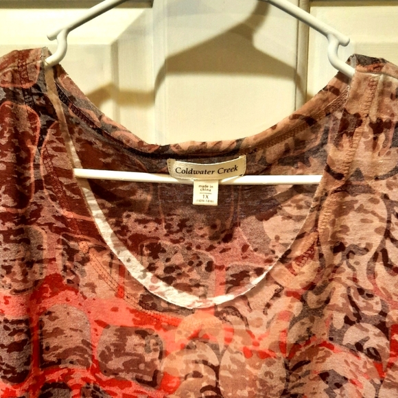 Coldwater Creek Short Sleeve Blouse size 1X - Picture 9 of 11